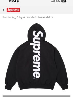 Supreme satin appliqué sweatshirt